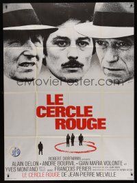 8p420 RED CIRCLE French 1p '70 Jean-Pierre Melville's Le Cercle Rouge, Alain Delon, Ferracci art!