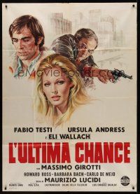 8p148 STATELINE MOTEL Italian 1p '73 L'ultima chance, art of Testi, Andress & Wallach by Carucci!