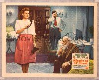 8t501 MIRACLE ON 34th STREET LC #3 '47 Maureen O'Hara on phone, John Payne & Edmund Gwenn listen!