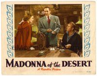 9b458 MADONNA OF THE DESERT LC #6 '48 Sheldon Leonard shows pretty Lynne Roberts a figurine!