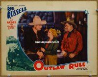 9b557 OUTLAW RULE LC '35 pretty Betty Mack tells Reb Russell he's wonderful!