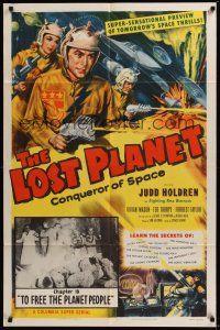 9e576 LOST PLANET Chap10 1sh '53 Judd Holdren,sci-fi serial, To Free the Planet People!