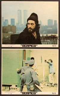 9f483 SERPICO 3 8x10 mini LCs '74 Al Pacino, Sidney Lumet crime classic!