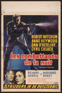 9h479 NIGHT FIGHTERS Belgian '60 Robert Mitchum runs wild with a red-hot machine gun in his hands!