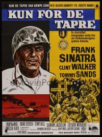 9h697 NONE BUT THE BRAVE Danish '65 Frank Sinatra, Tatsuya Mihashi, great WWII artwork!