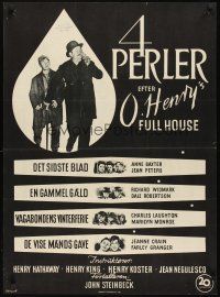 9h699 O HENRY'S FULL HOUSE Danish '54 Klitgaard art, Allen, Anne Baxter & young Marilyn Monroe!