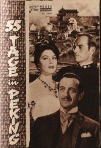 1e462 55 DAYS AT PEKING Austrian program '63 Charlton Heston, Ava Gardner, David Niven, different!