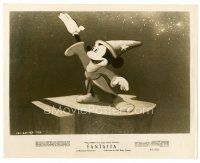 1m408 FANTASIA 8x10 still 1942 Disney, happy Mickey Mouse as sorcerer's apprentice with raised arm!