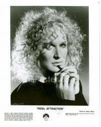 1m410 FATAL ATTRACTION 8x10 still '87 head & shoulders portrait of Glenn Close!