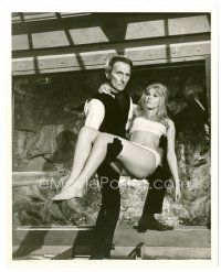 1m429 FRANKENSTEIN CREATED WOMAN 8x10 still '67 Peter Cushing carrying sexy Susan Denberg!