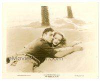 1m437 GARDEN OF ALLAH 8x10 still '36 close up of Marlene Dietrich & Charles Boyer laying in sand!