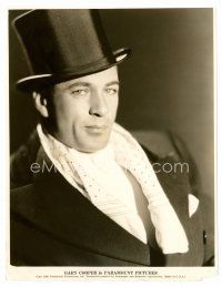 1m439 GARY COOPER 7.75x10 still '33 looking dapper in top hat & scarf!