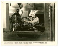 1m442 GAUCHO SERENADE 8x10 still '40 singing western cowboy Gene Autry in action on train!