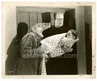 1m447 GHOST OF FRANKENSTEIN 8x10 still '42 Bela Lugosi looks at Lon Chaney Jr. holding little girl!