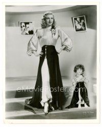 1m453 GINGER ROGERS 8x10 still '36 cool candid w/charity doll on set of Swing Time!