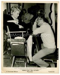 1m805 WHO'S GOT THE ACTION candid 8x10 still '62 director Daniel Mann gets advice from Lana Turner!