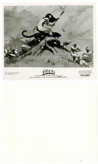 2a386 LUANA 8x10 still '73 really cool Frank Frazetta art of sexy female Tarzan!