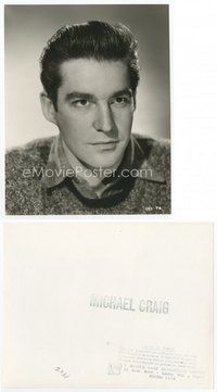 2a445 MICHAEL CRAIG English 7.25x9.25 still '56 great head & shoulders portrait of the star!