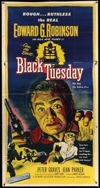 2f404 BLACK TUESDAY 3sh '55 Peter Graves, sexy Jean Parker & ruthless Edward G Robinson!