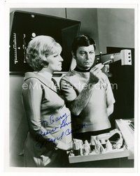 2m261 MAJEL BARRETT signed 8x10 REPRO still '90s as Nurse Chapel with Bones McCoy from Star Trek!