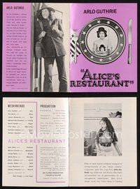 2m334 ALICE'S RESTAURANT Danish program '70 Arlo Guthrie, directed by Arthur Penn, different!