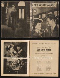 2m335 BRIEF ENCOUNTER Danish program '47 David Lean & Noel Coward classic, different images!