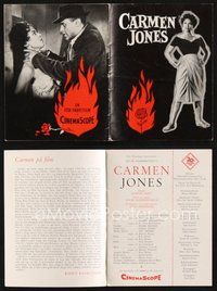 2m337 CARMEN JONES Danish program '57 Otto Preminger, different images of sexy Dorothy Dandridge!