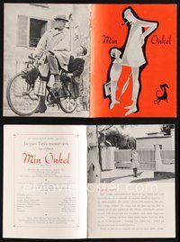 2m350 MON ONCLE Danish program '58 Jacques Tati as My Uncle, Mr. Hulot, different images!