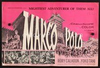 2m166 MARCO POLO pressbook '62 Rory Calhoun, Yoko Tani, the mightiest adventurer of them all!