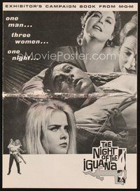 2m175 NIGHT OF THE IGUANA pressbook '64 Richard Burton, Ava Gardner, Sue Lyon, Deborah Kerr, Huston