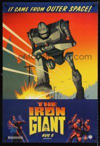 2y469 IRON GIANT advance 1sh '99 animated modern classic, cool cartoon robot image!