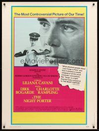 3c628 NIGHT PORTER 30x40 '74 Il Portiere di notte, Dirk Bogarde, sexy topless Charlotte Rampling!