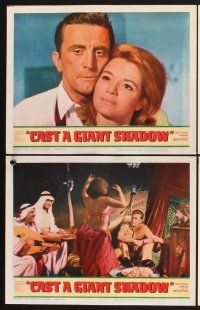 3f223 CAST A GIANT SHADOW 8 LCs '66 Kirk Douglas, John Wayne, Angie Dickinson, Senta Berger