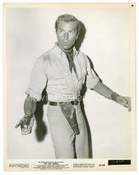 3k255 FERNANDO LAMAS 8x10 still '60 full-length close up pointing gun from The Lost World!