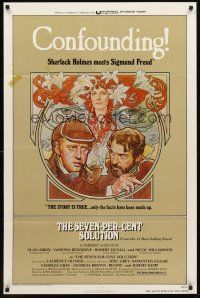 4g801 SEVEN-PER-CENT SOLUTION 1sh '76 Alan Arkin, Robert Duvall, Redgrave, great Drew Struzan art!