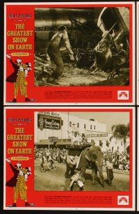 4m262 GREATEST SHOW ON EARTH 8 LCs R70s Cecil B. DeMille circus classic,Charlton Heston!