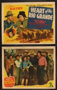 4m272 HEART OF THE RIO GRANDE 8 LCs '42 singing cowboy Gene Autry, Smiley Burnette, Fay McKenzie!