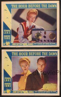 4m285 HOUR BEFORE THE DAWN 8 LCs '44 cool images of Nazi spy Veronica Lake, Franchot Tone!