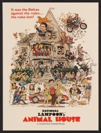 5d224 ANIMAL HOUSE screening program '78 John Belushi, Landis classic, art by Rick Meyerowitz!