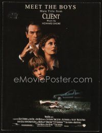 5h247 CLIENT sheet music '94 Susan Sarandon, Tommy Lee Jones, Joel Schumacher, Meet the Boys!