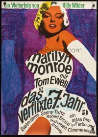 5j314 SEVEN YEAR ITCH German R66 Billy Wilder, great sexy art of Marilyn Monroe!