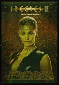 5k674 SPECIES II lenticular video 1sh '98 sexy & scary alien Natasha Henstridge!