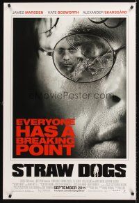 5k698 STRAW DOGS advance DS 1sh '11 James Marsden, Kate Bosworth, Alexander Skarsgard, remake!