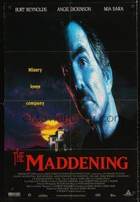 5p565 MADDENING video 1sh '96 Burt Reynolds, Angie Dickinson, Mia Sara, misery loves company!