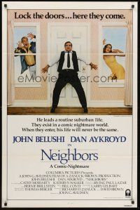 5p641 NEIGHBORS int'l 1sh '81 Belushi & Aykroyd w/sexy Cathy Moriarty