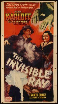 5z091 INVISIBLE RAY 3sh R48 Boris Karloff & Bela Lugosi in Universal horror/sci-fi!