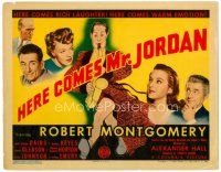 6b184 HERE COMES MR. JORDAN TC '41 boxer Robert Montgomery is reincarnated as super rich man!