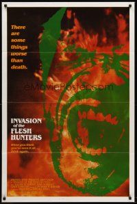 7g401 INVASION OF THE FLESH HUNTERS 1sh R83 Margheriti's Apocalypse Domani, cannibals!