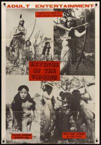 7g684 REVENGE OF THE VIRGINS 1sh '59 Bethel Buckalew, western sexploitation, savage love slaves!