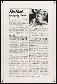 7g974 WOMAN UNDER THE INFLUENCE Daily News style 1sh '74 John Cassavetes, close-up of Gena Rowlands!